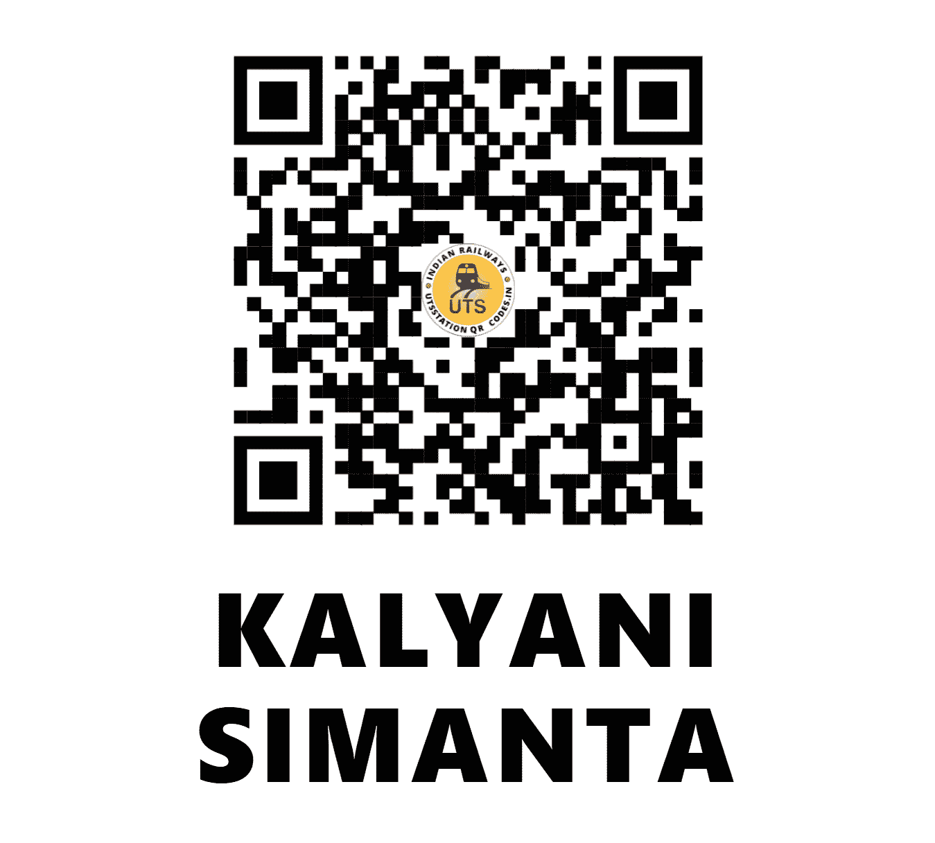 UTS QR Code for KALYANI SIMANTA - KLYM (ER - WEST BENGAL)